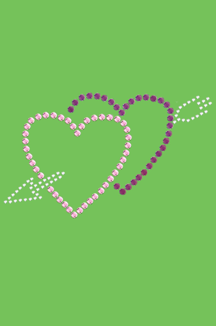 Pink & Purple Hearts with Arrow Bandanna