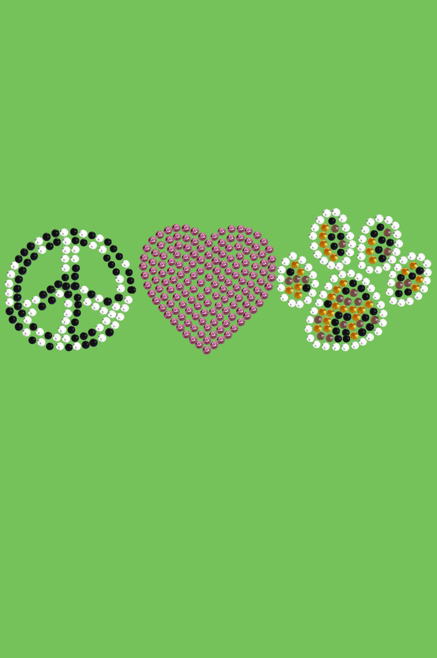 Peace, Love, Paw (Animal Print) - bandana