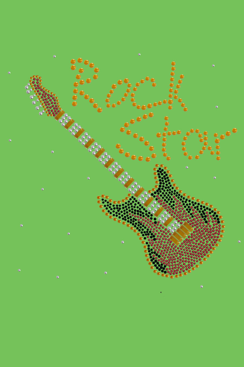 Rock Star with Red & Gold Guitar - Bandanna