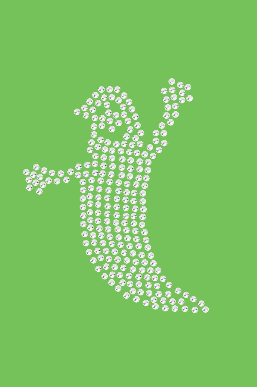 Skinny Rhinestone Ghost Bandanna