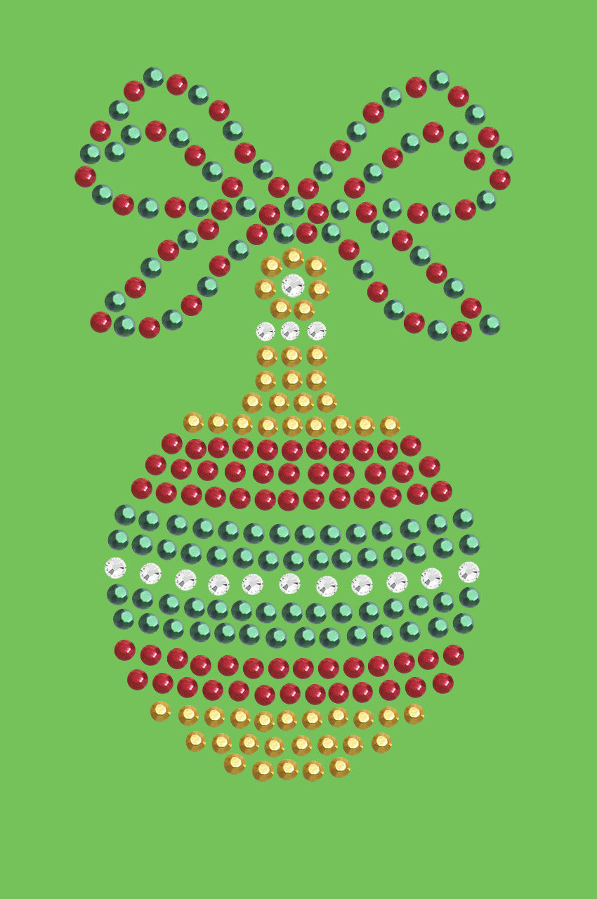 Red, Green, & Gold Christmas Ornament - Bandana
