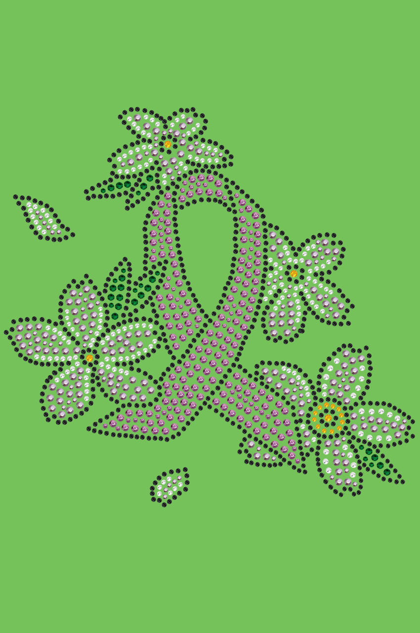 Pink Ribbon with Flowers - Bandanna