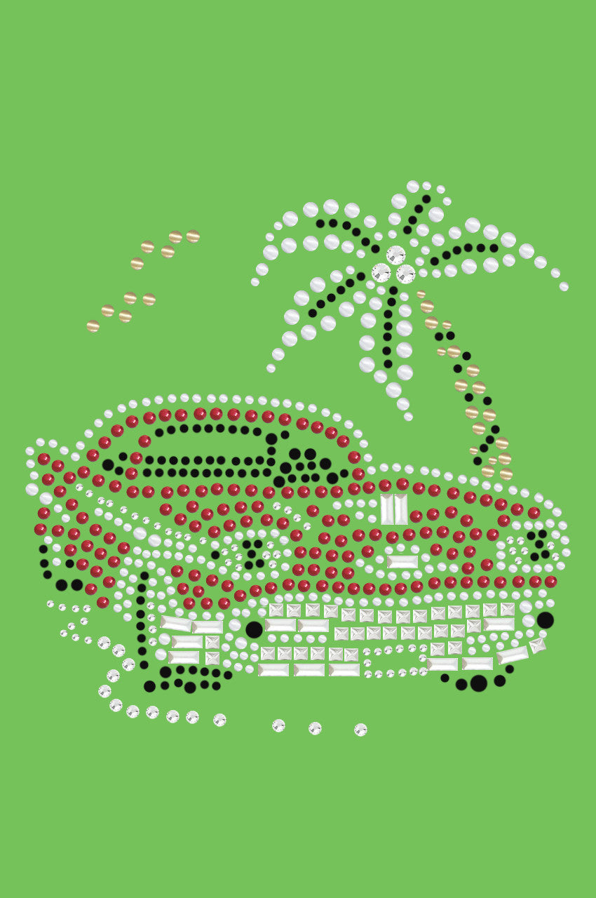 Car with Palm Tree (Red) - Bandanas