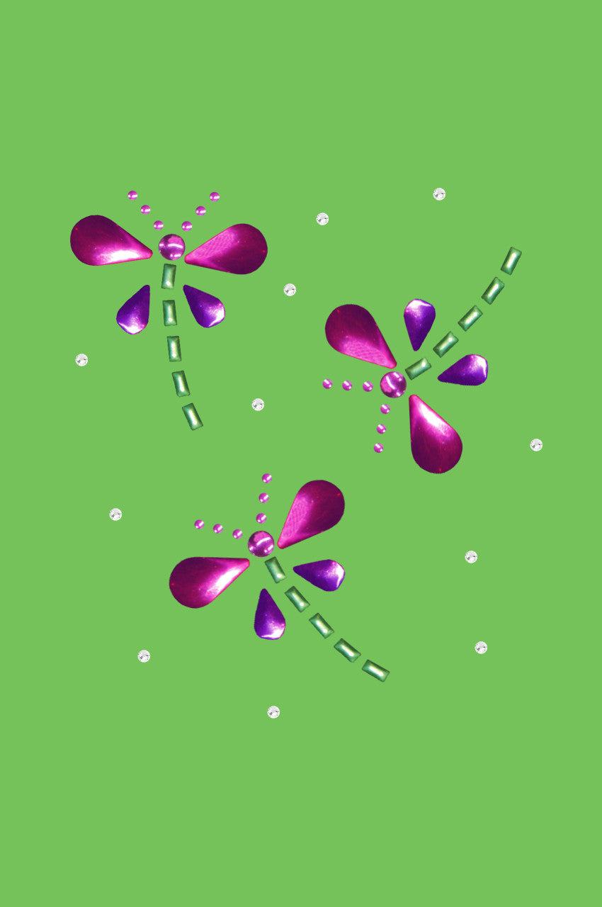 Pink & Purple Nailhead Dragonflies - Bandannas