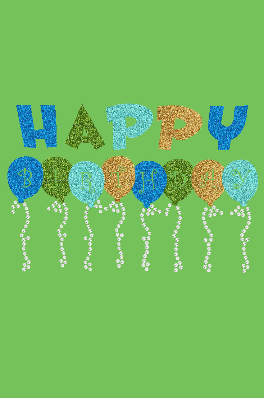 Happy Birthday Balloons (Blue) - Custom Tutu