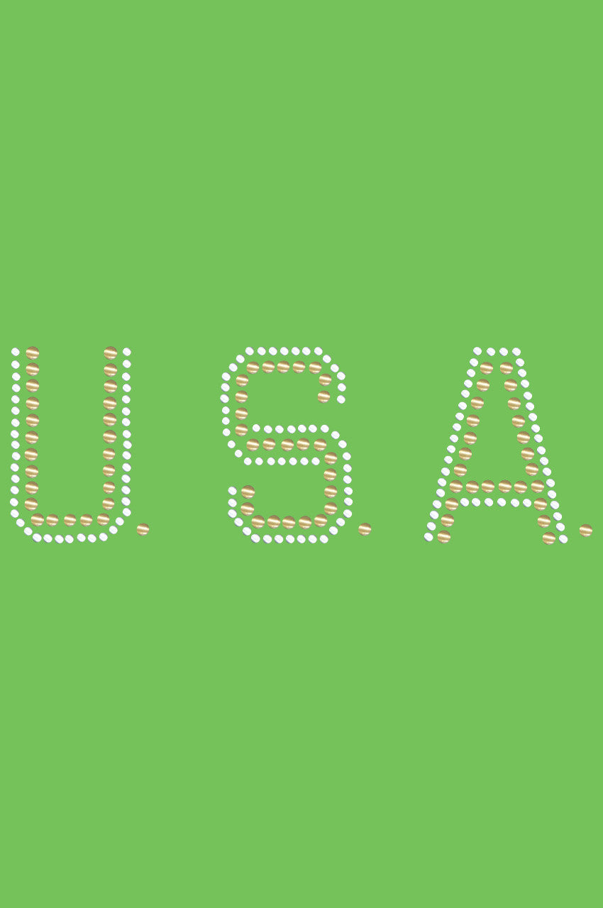 USA (Gold & Silver Nailheads) - Bandanna