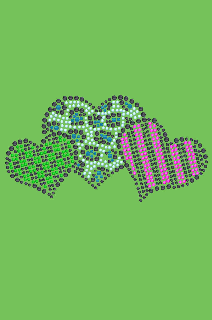 Leopard, Checks, & Stripes Multicolor Hearts - Bandanna