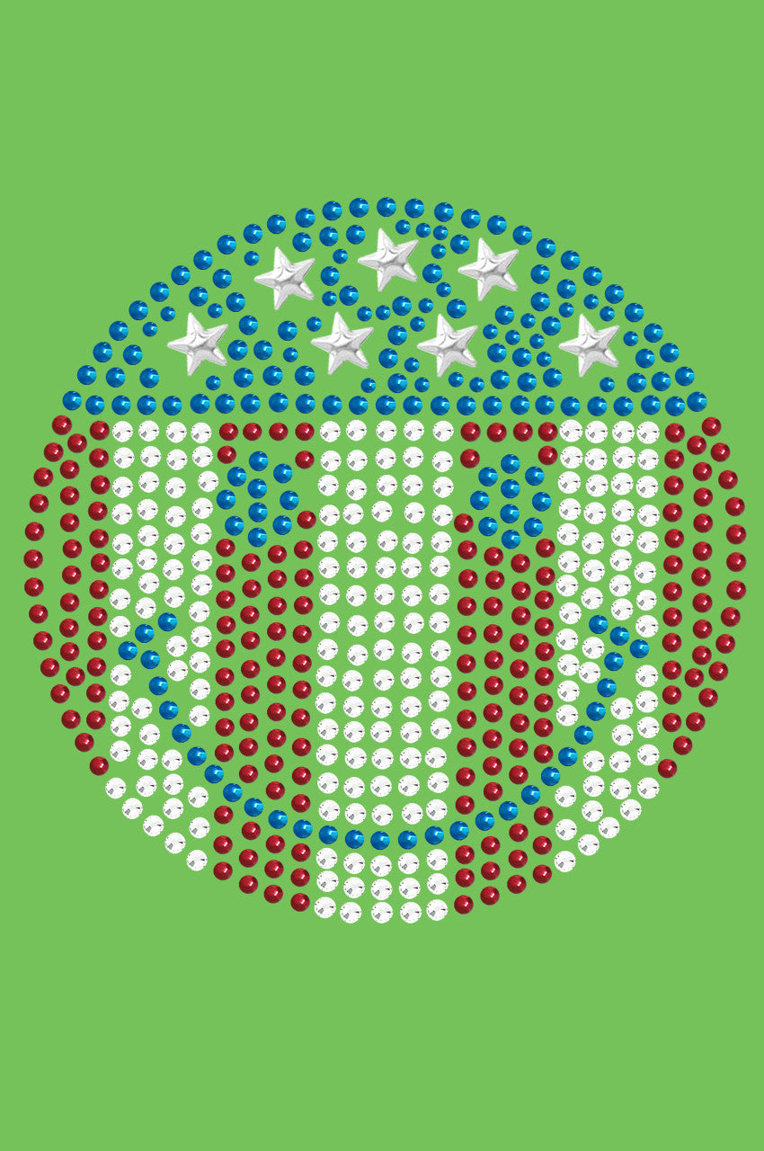 Happy Face Red, White, & Blue -Bandanna