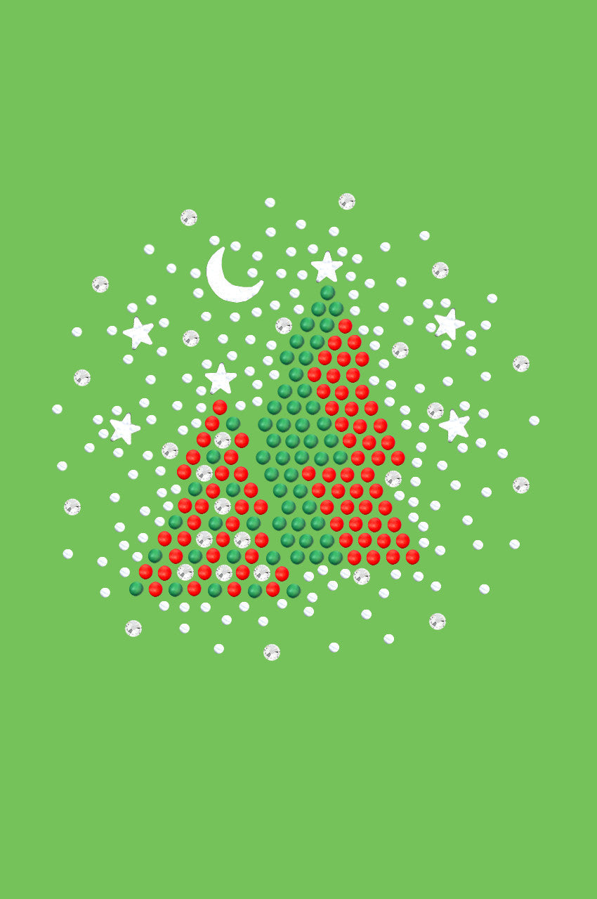 Red & Green Christmas Trees with Austrian crystal Snowflakes - Bandana