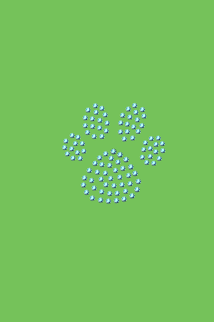 Paw (Blue Rhinestuds) bandana