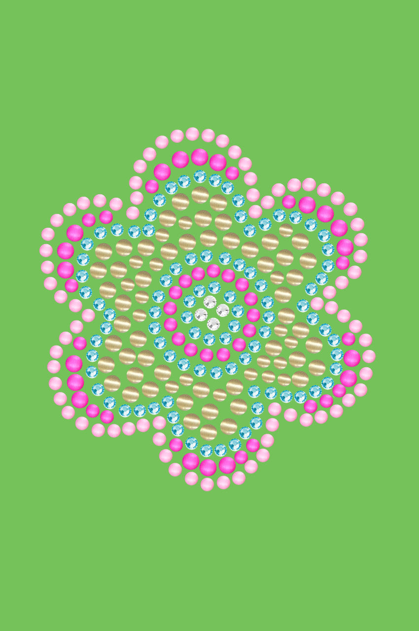 Multicolor Nailhead Flower - Bandanna