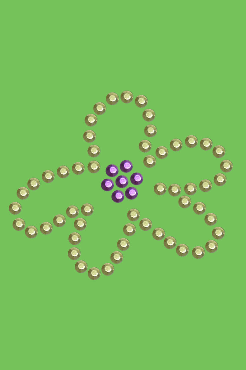 Lime & Purple Flower - Bandanna