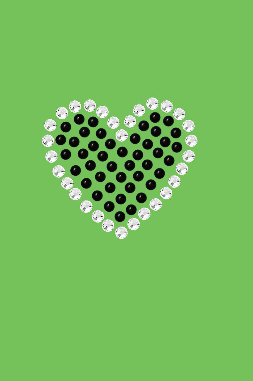Black Rhinestone Heart Bandanna