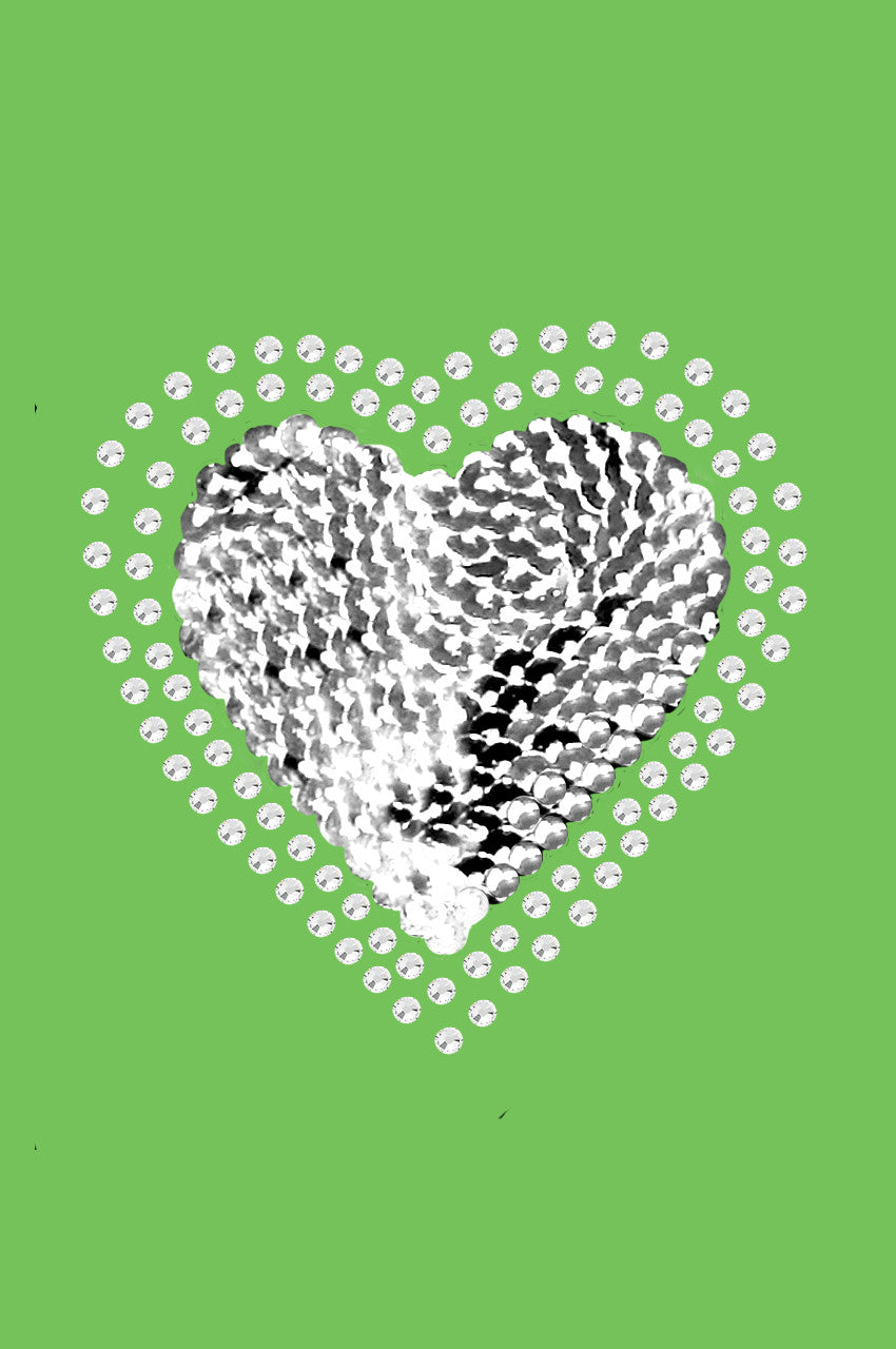 Sequin Silver Heart Bandanna