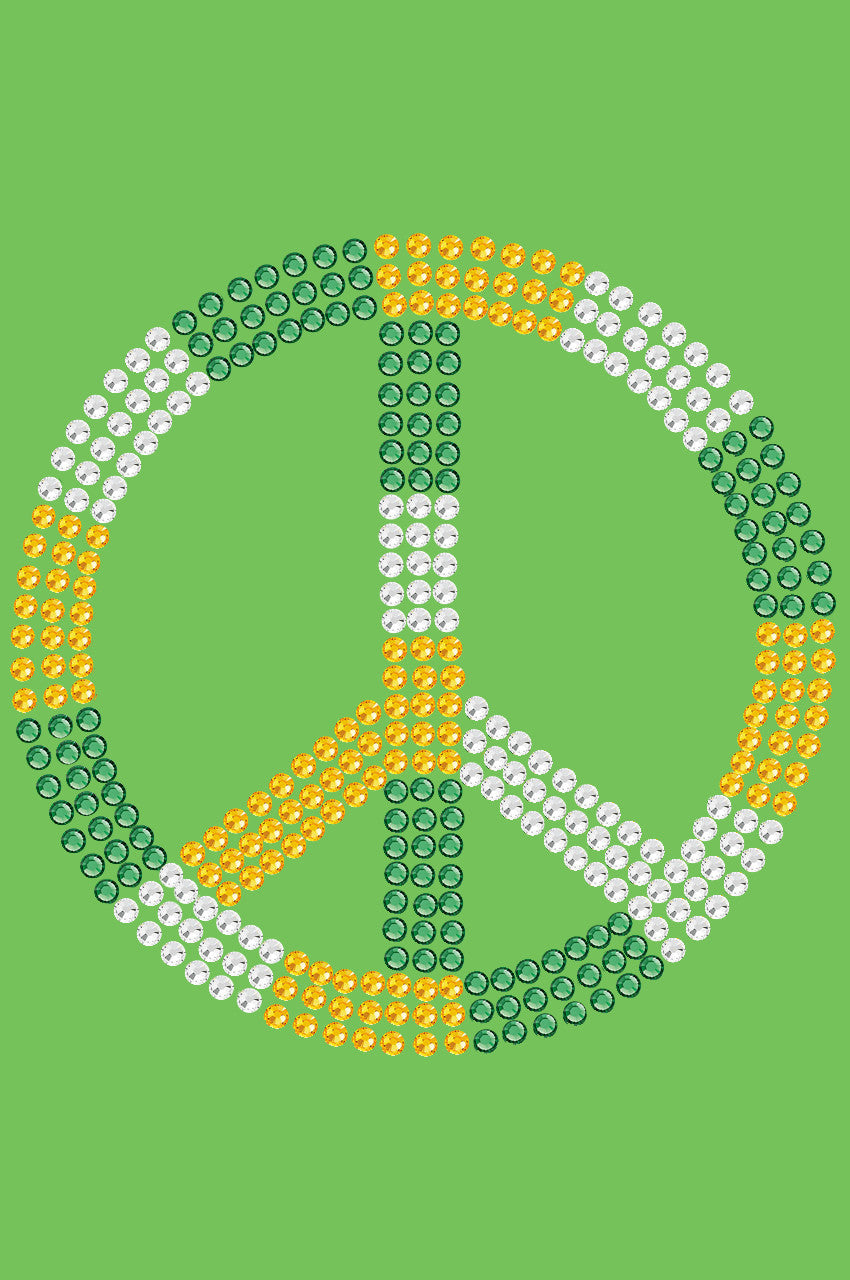 Peace Sign (Green, Gold, & Clear) - Bandanna