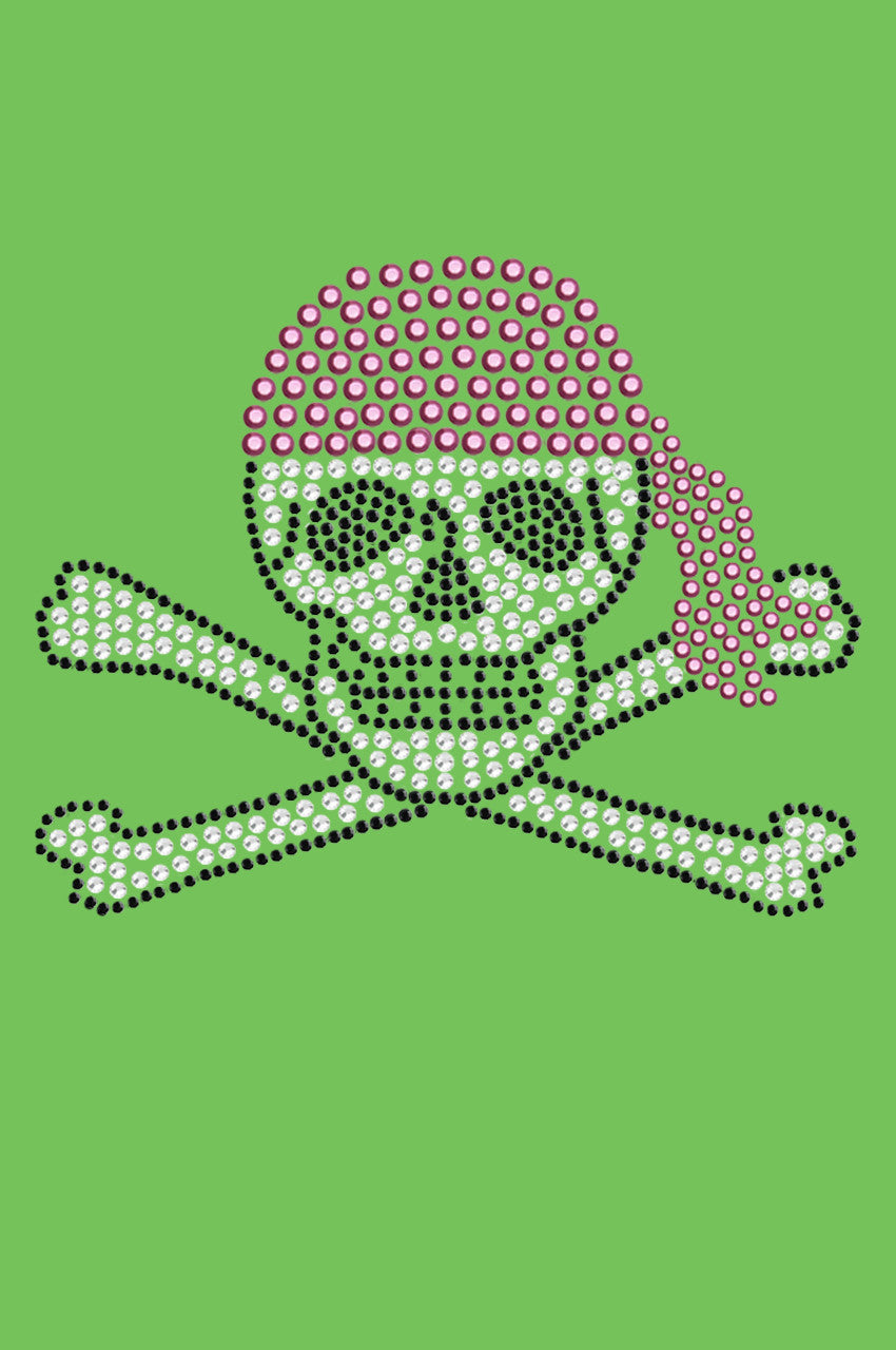 Skull with Pink Bandanna - Bandanna