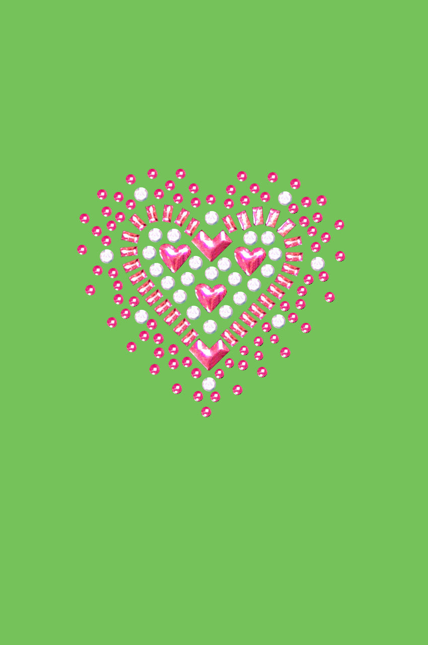 Pink Austrian crystal Heart Bandanna