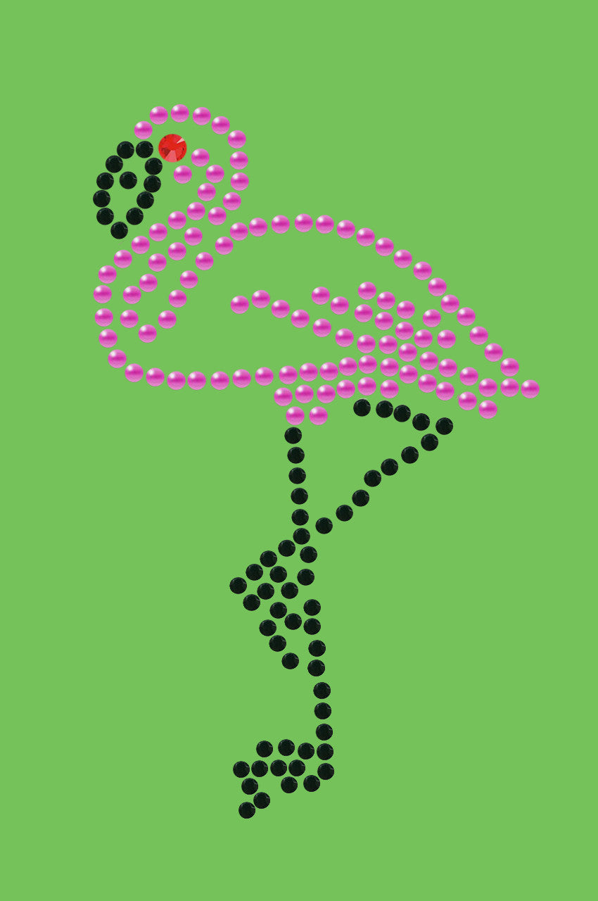 Pink Flamingo with Black Legs - Small - Bandanna