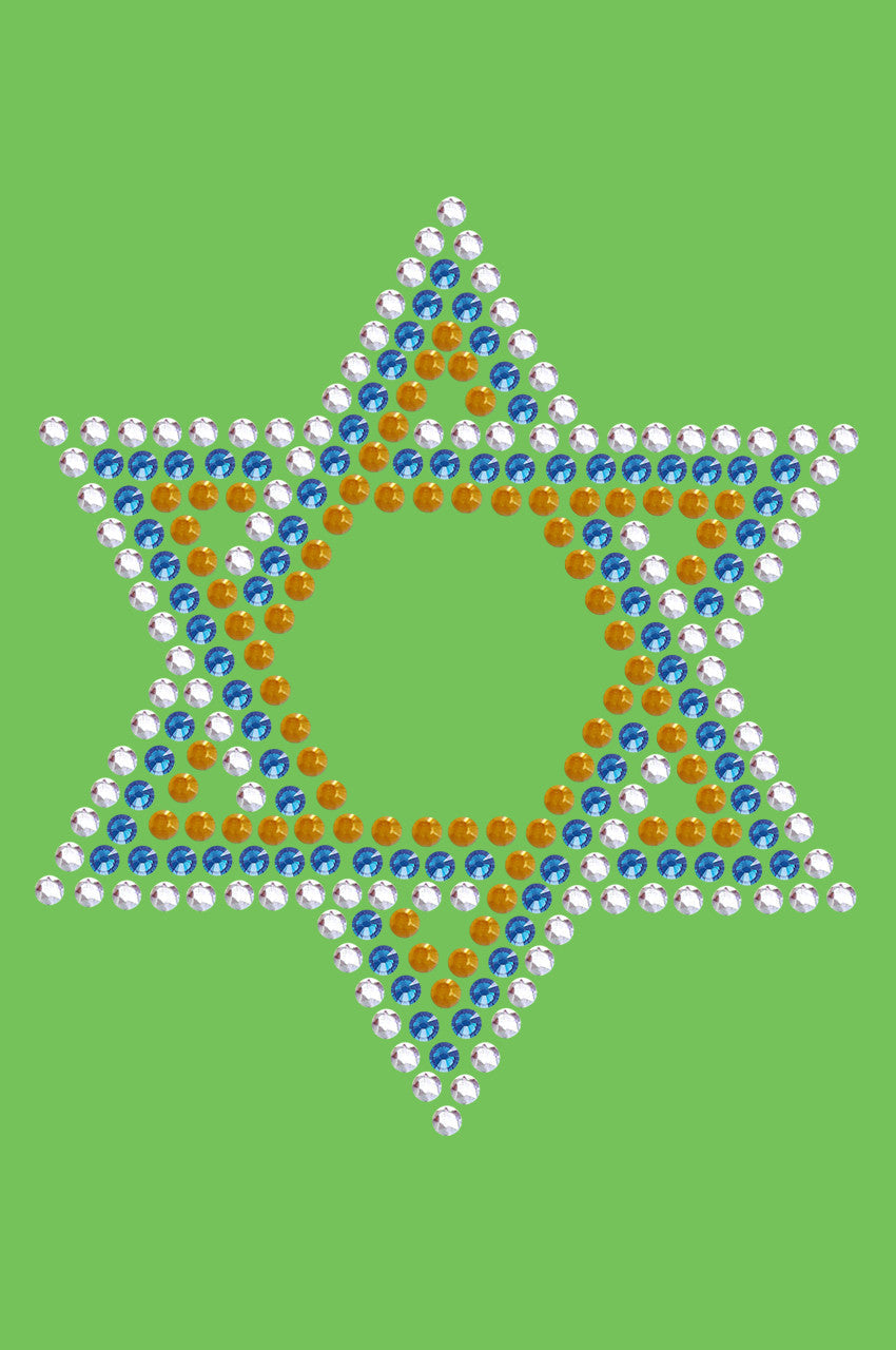 Star of David Blue & Gold (Small)- Bandanna