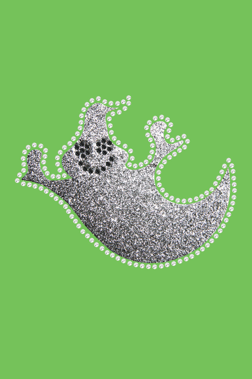 Silver Glitter Ghost Bandanna