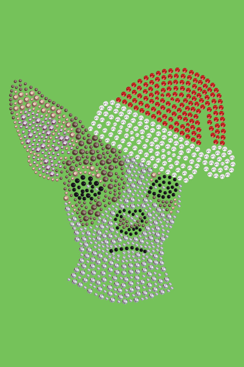 Chihuahua Face with Santa Hat - Bandana