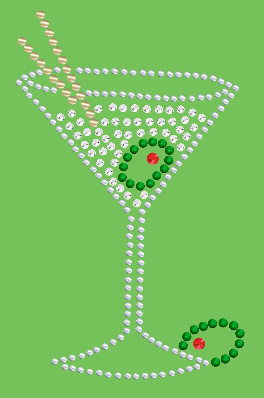 Martini (Silver Rhinestone) - Bandanna