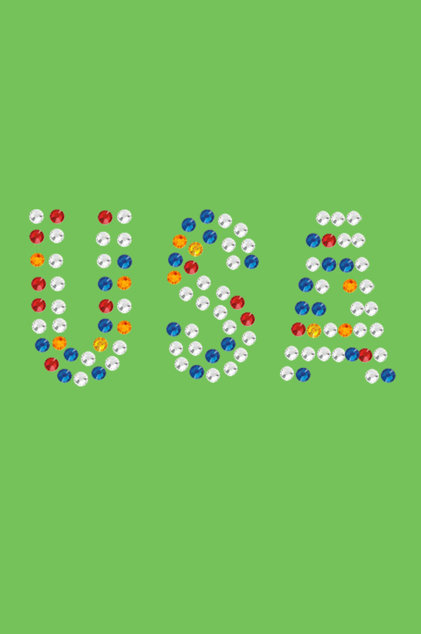 USA - Multicolor Rhinestones - Bandanna