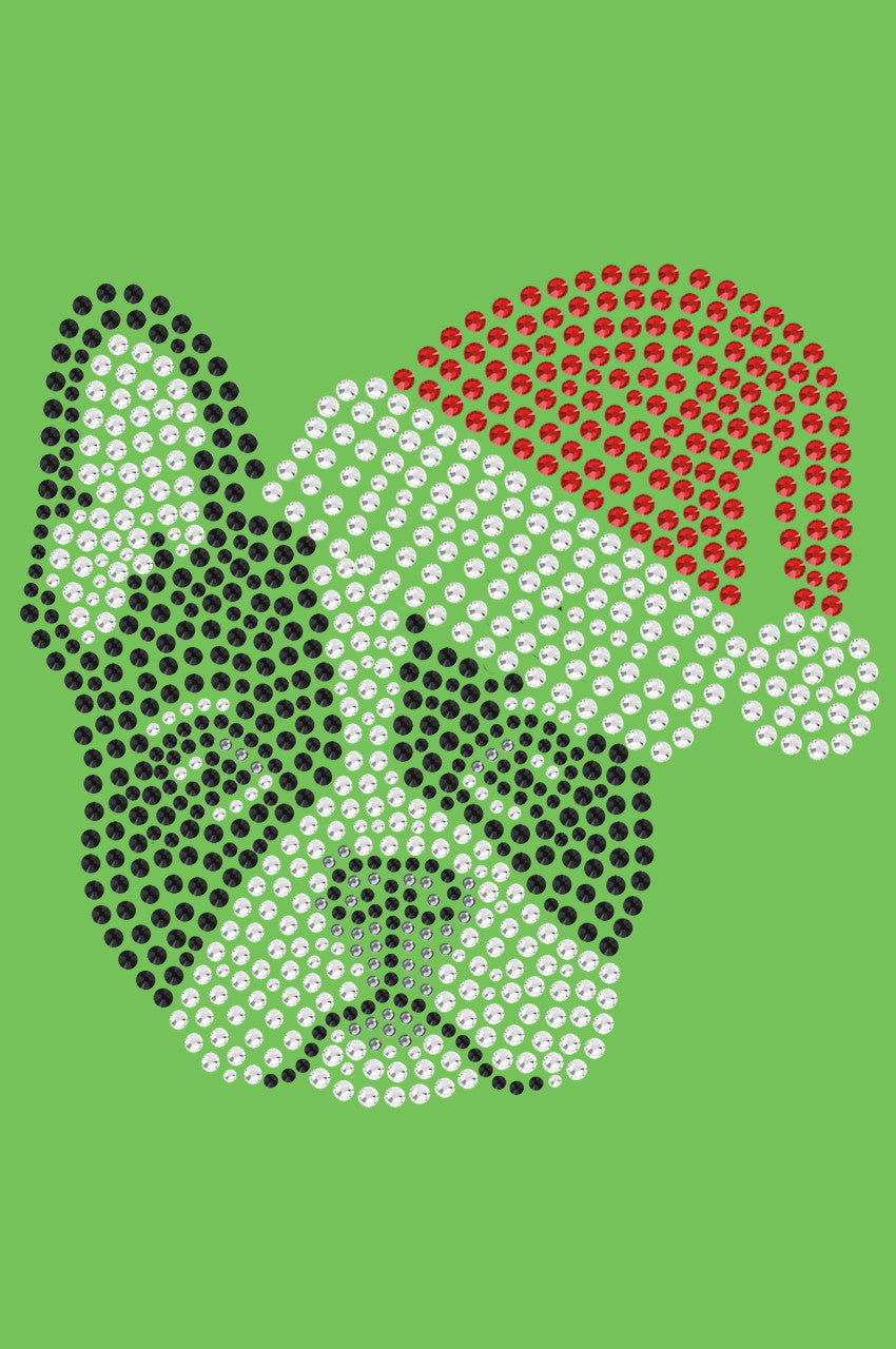 Boston Terrier with Santa Hat - Bandana