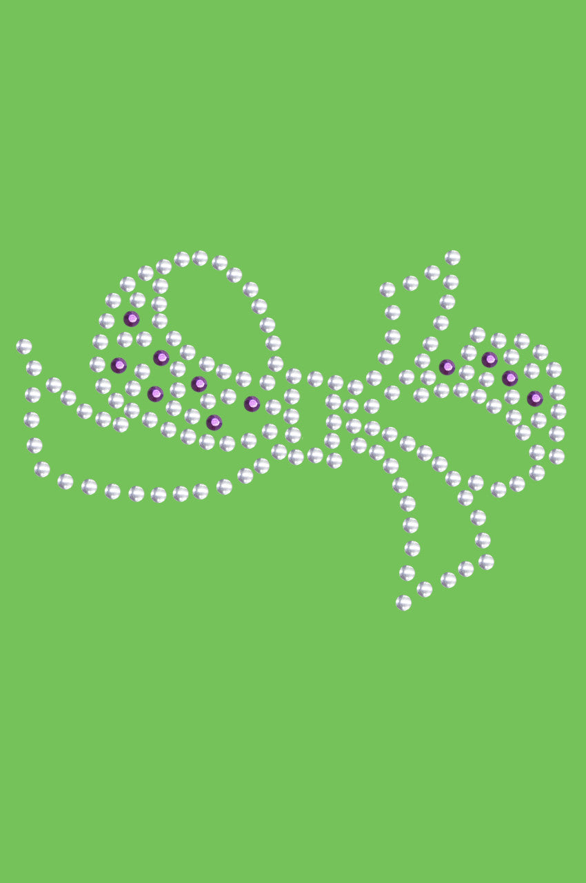 Bow (Purple & Silver) - Bandanna