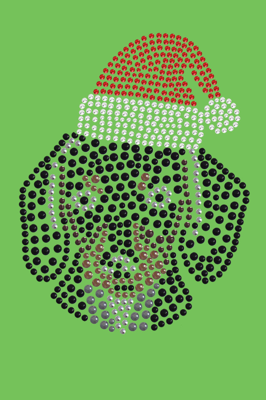 Dachshund Face with Santa Hat - Bandana