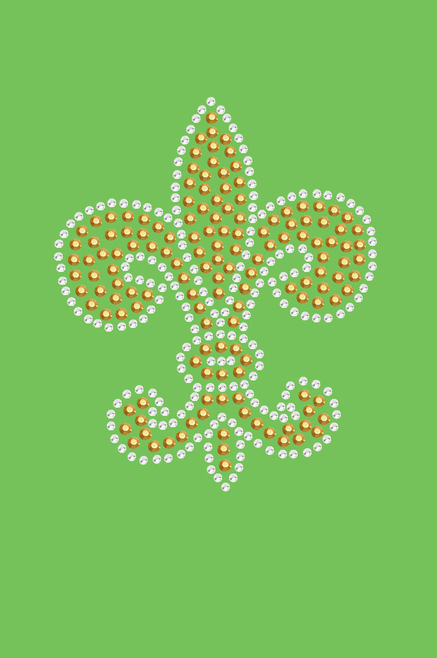 Fleur de Lis (Gold Rhinestuds) - Bandanna