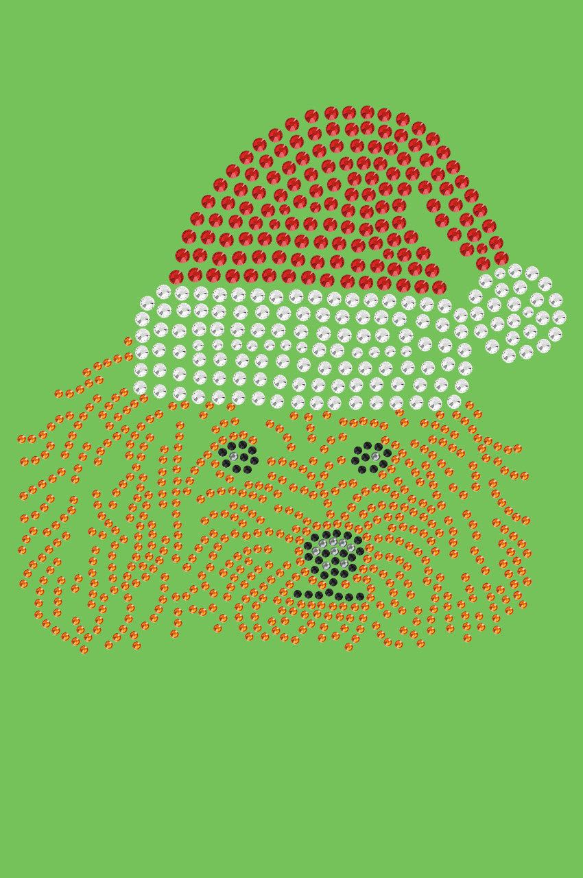 Poodle (Teddy) with Santa Hat - Bandana