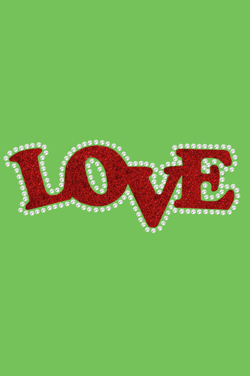 Love (Red Glitter) Bandanna