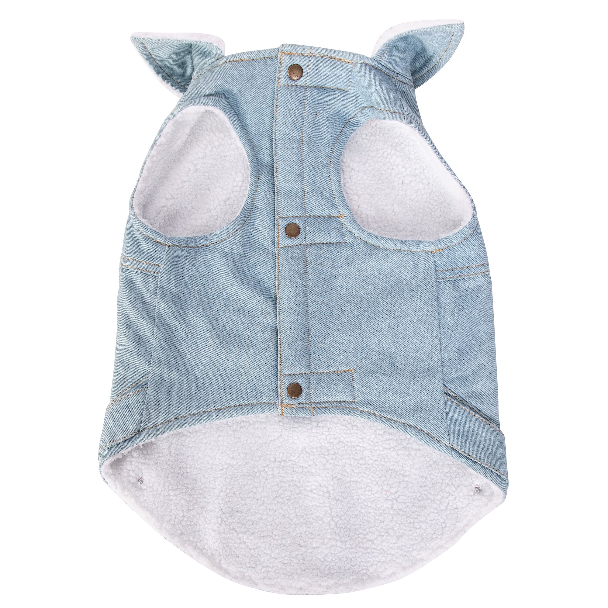 Wrangler® Light Denim Dog Jacket with Sherpa Lining