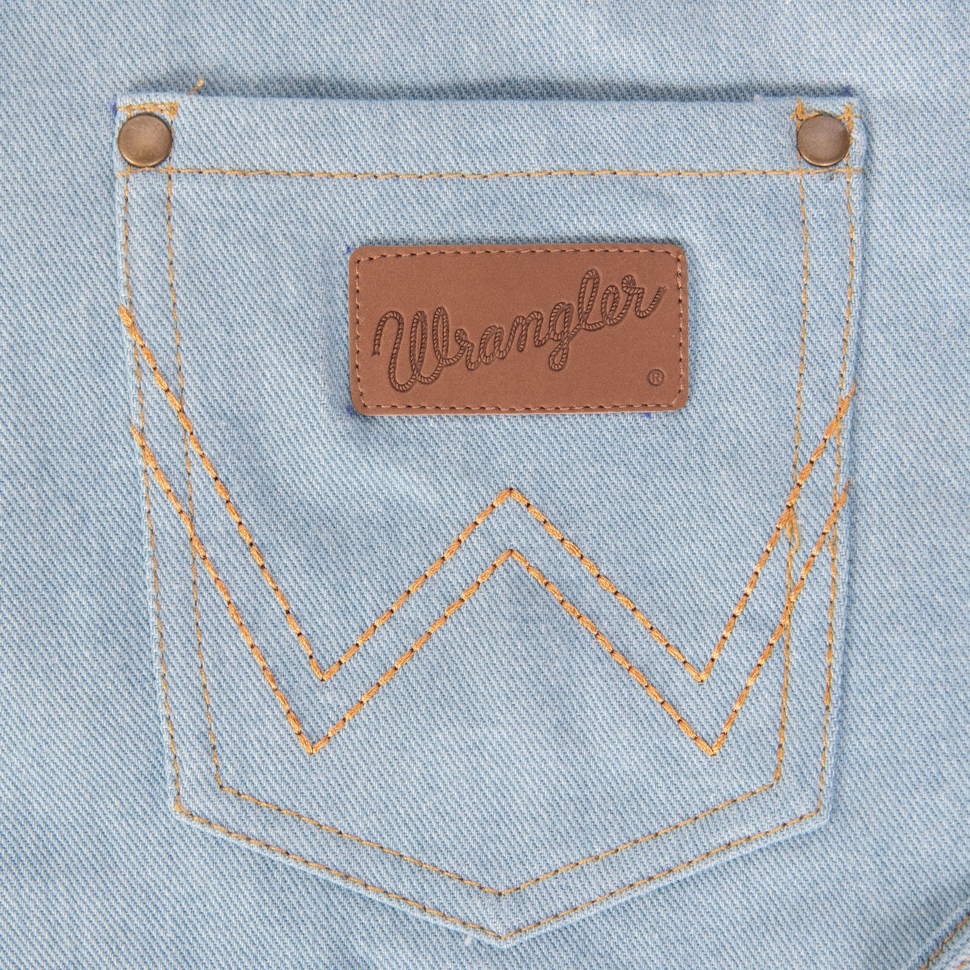 Wrangler® Light Denim Dog Jacket with Sherpa Lining