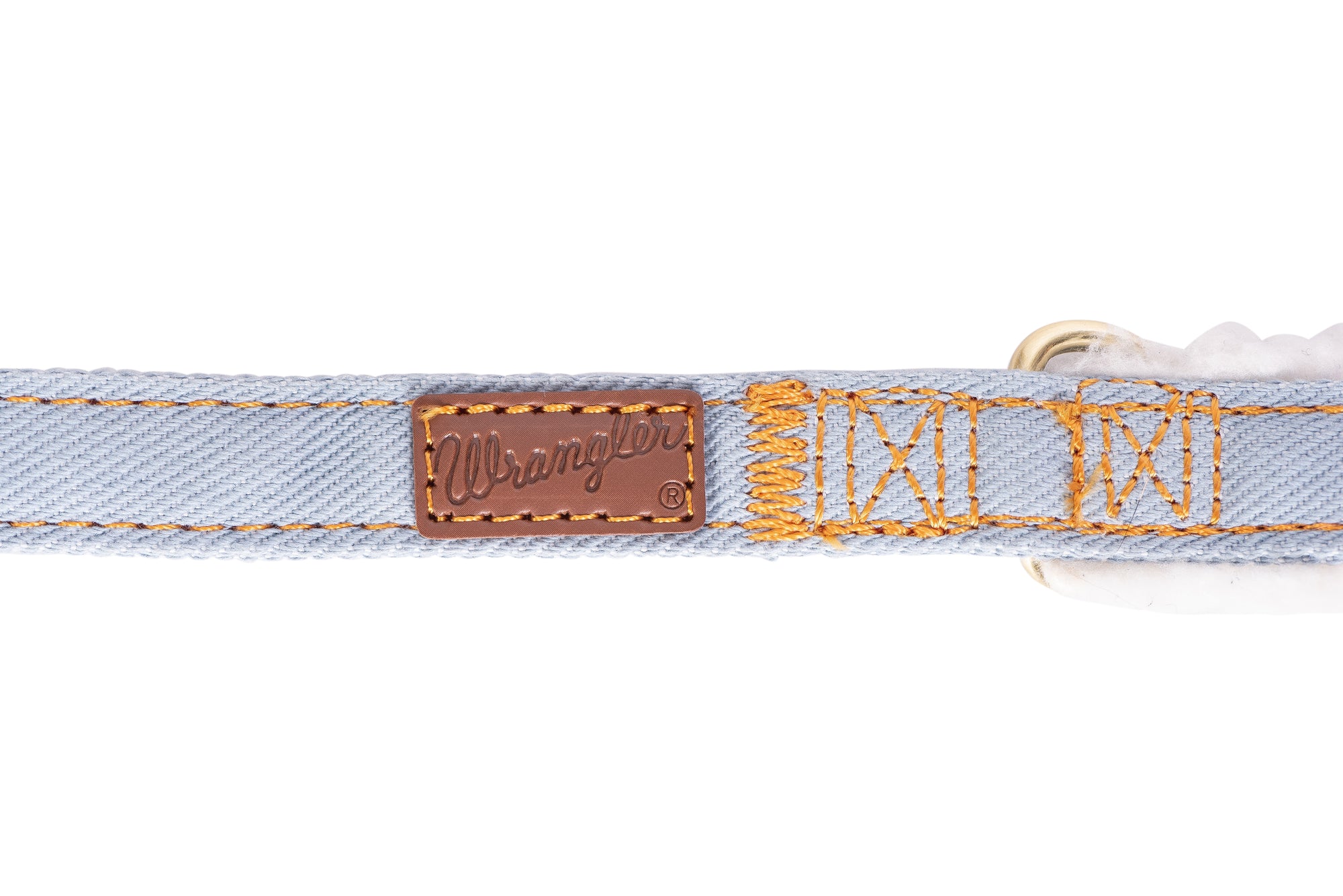 Wrangler Denim and Sherpa Dog Lead - Light Wash
