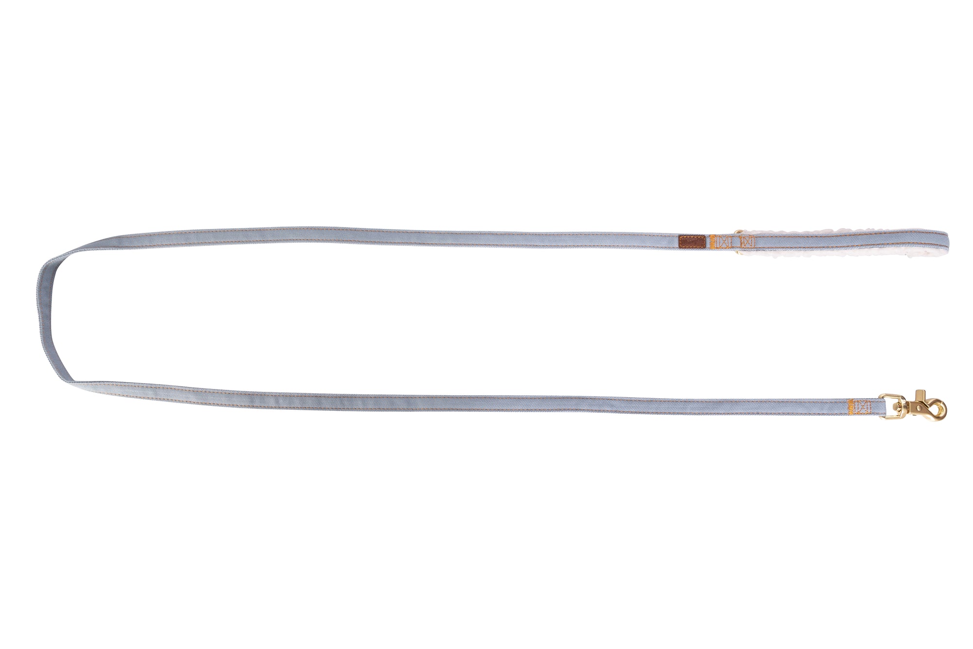 Wrangler Denim and Sherpa Dog Lead - Light Wash