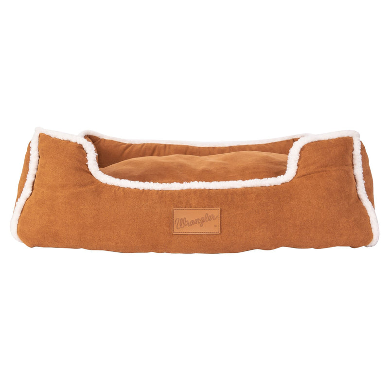 Wrangler® Faux Suede Sherpa Trimmed Cuddler Box Bed