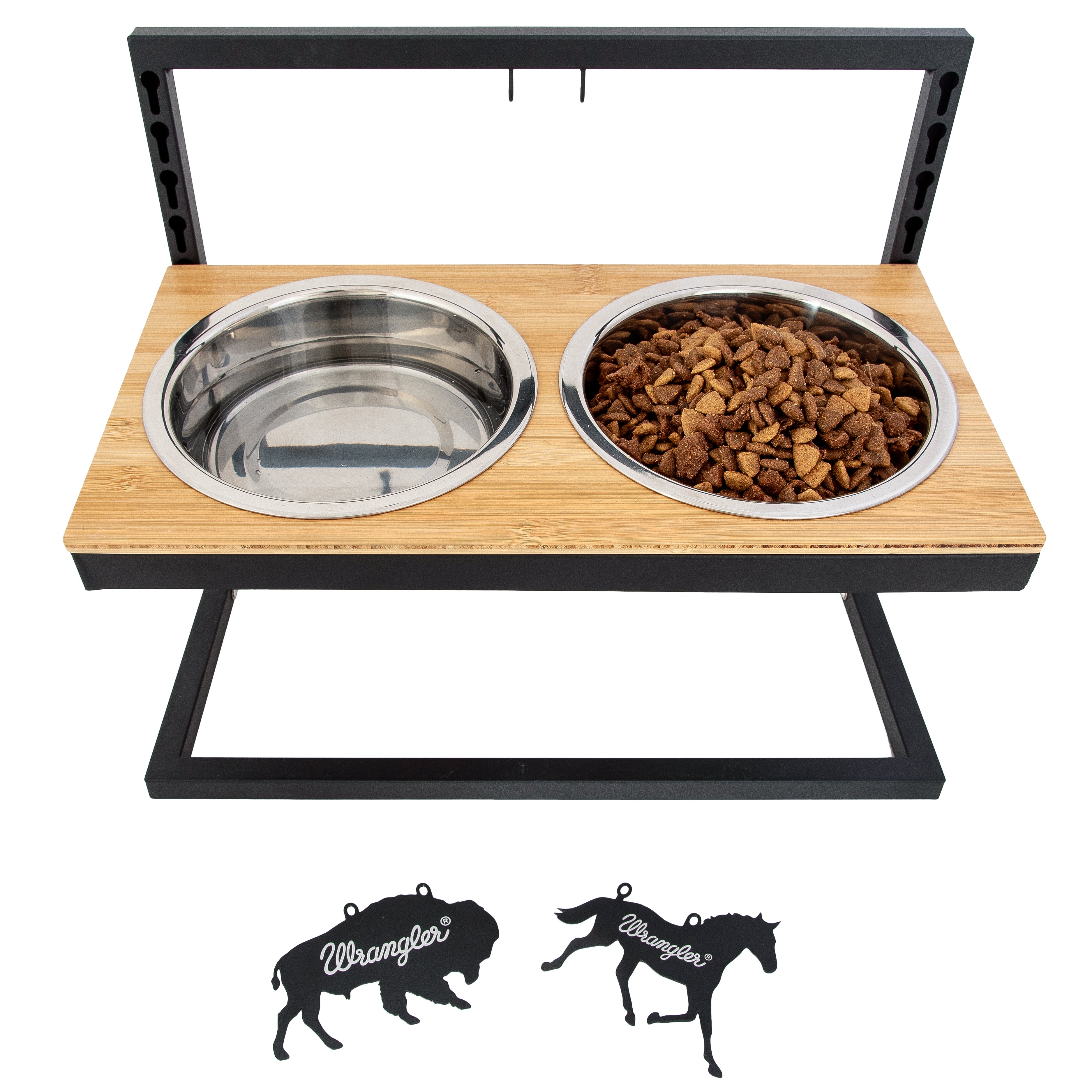 Wrangler® Adjustable Elevated Feeder – Horse & Bison Ornaments