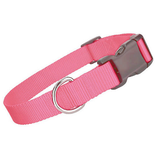 Parisian Pet Nylon Collar for Dogs & Cats – Comfortable Pink Collar for Small Dogs, Adjustable Fit