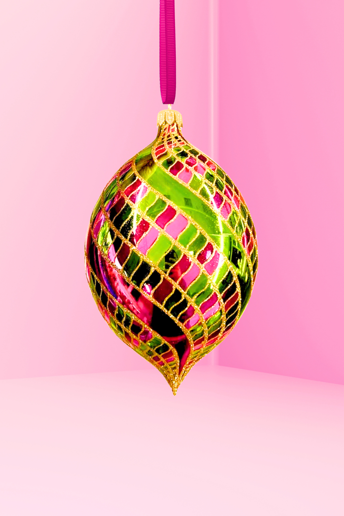 Luck Is A Lady Spinner Glass Ornament