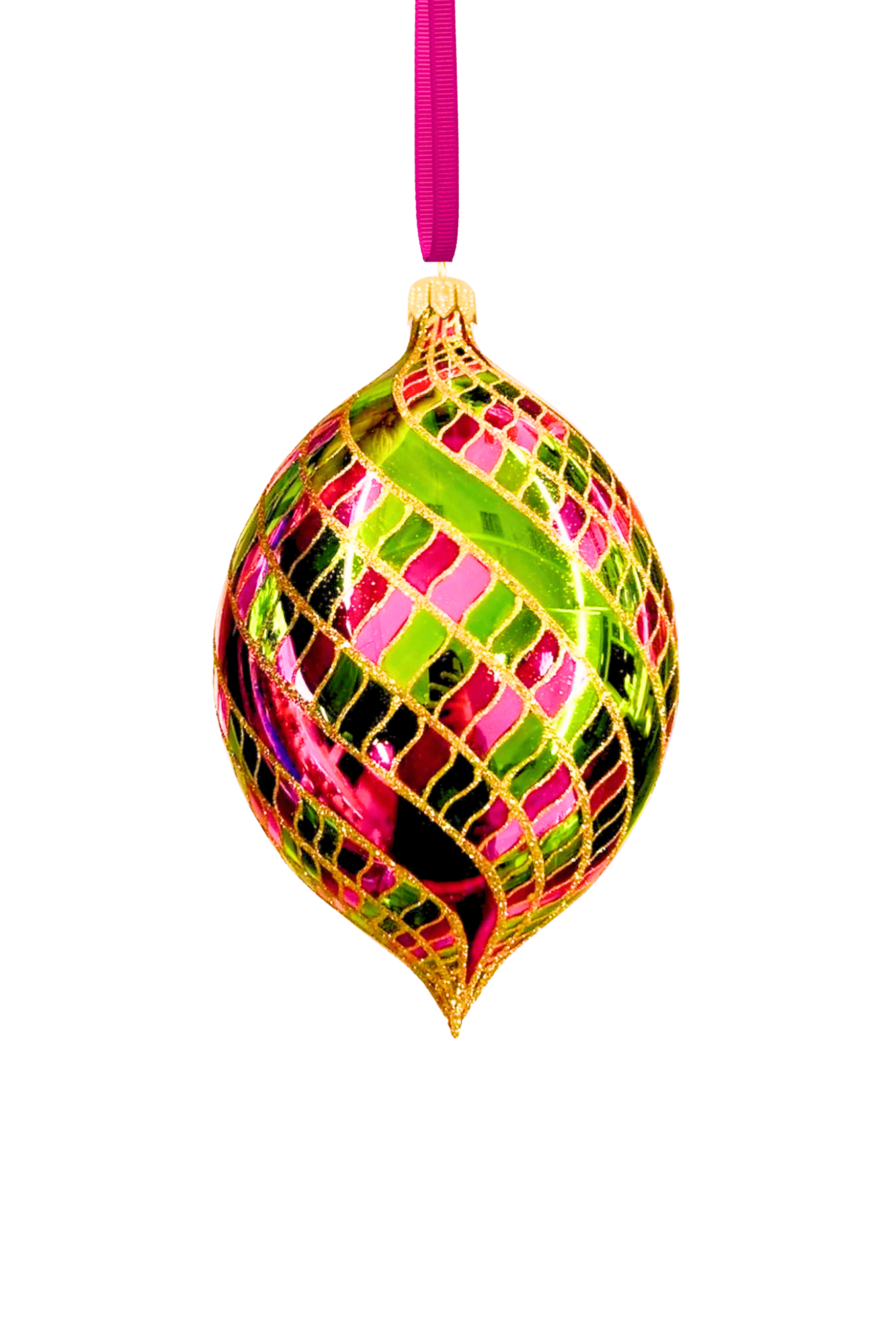 Luck Is A Lady Spinner Glass Ornament