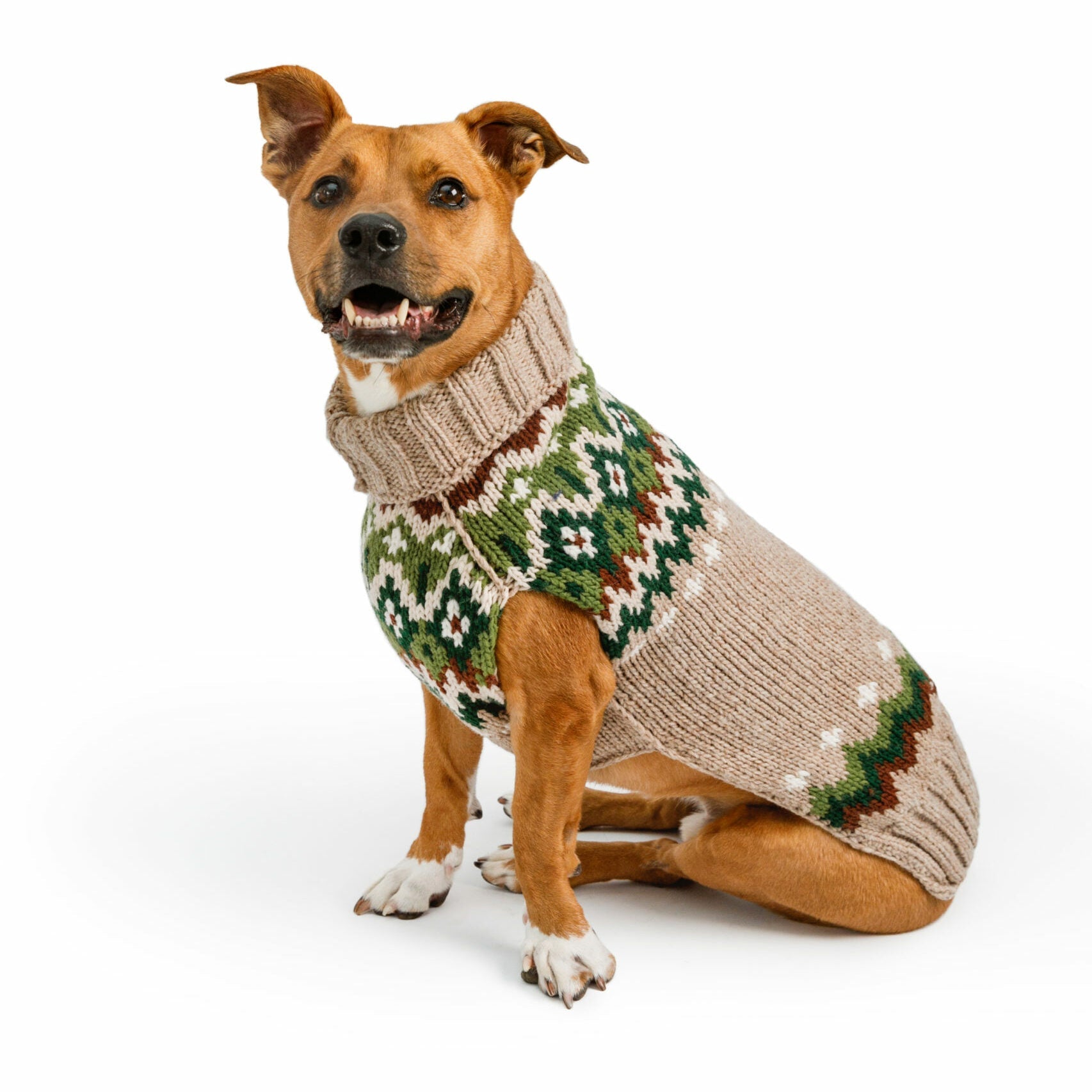 Chilly Dog Ragg Wool Fair Isle Dog Sweater