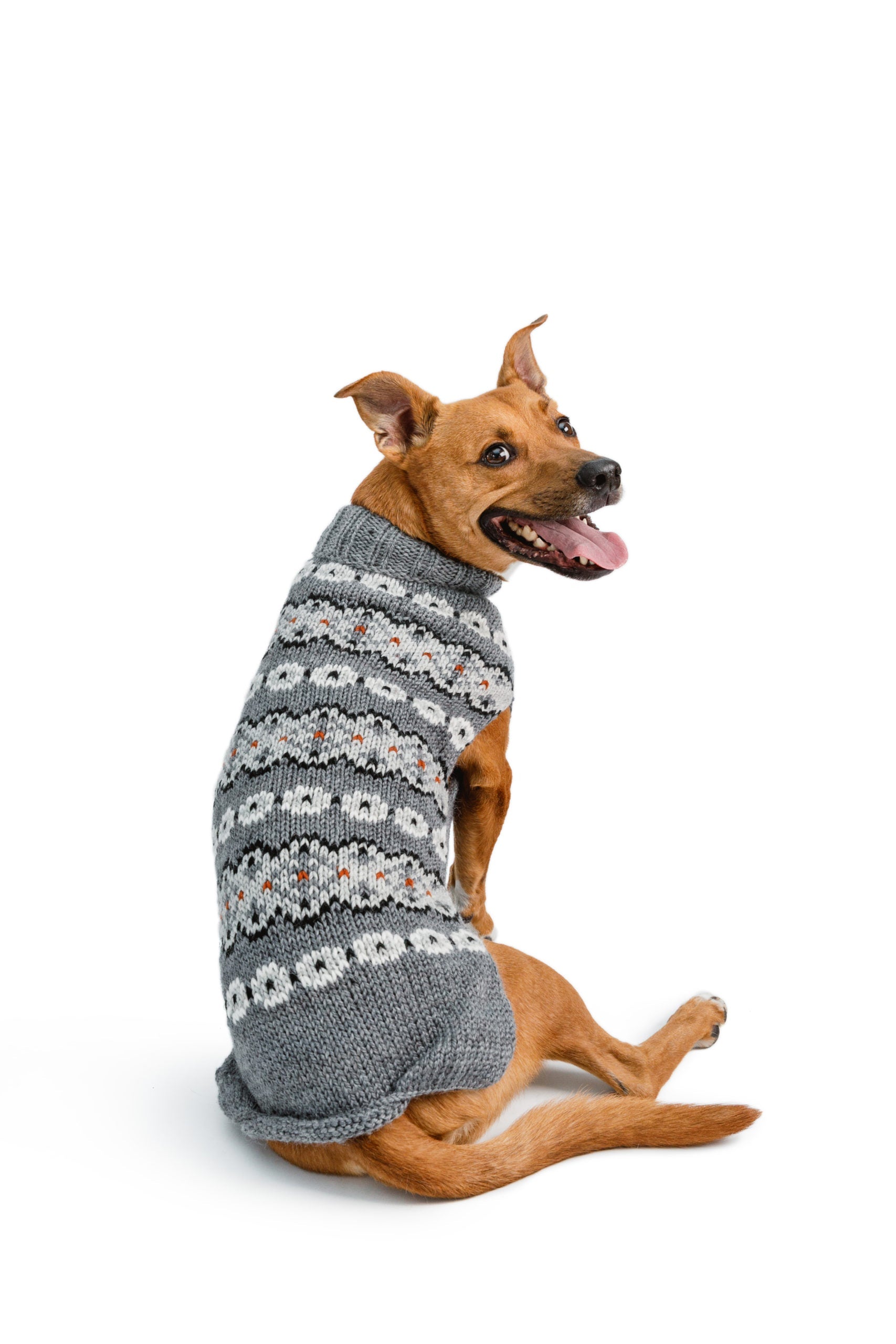 Alpaca Silver Fair Isle Dog Sweater