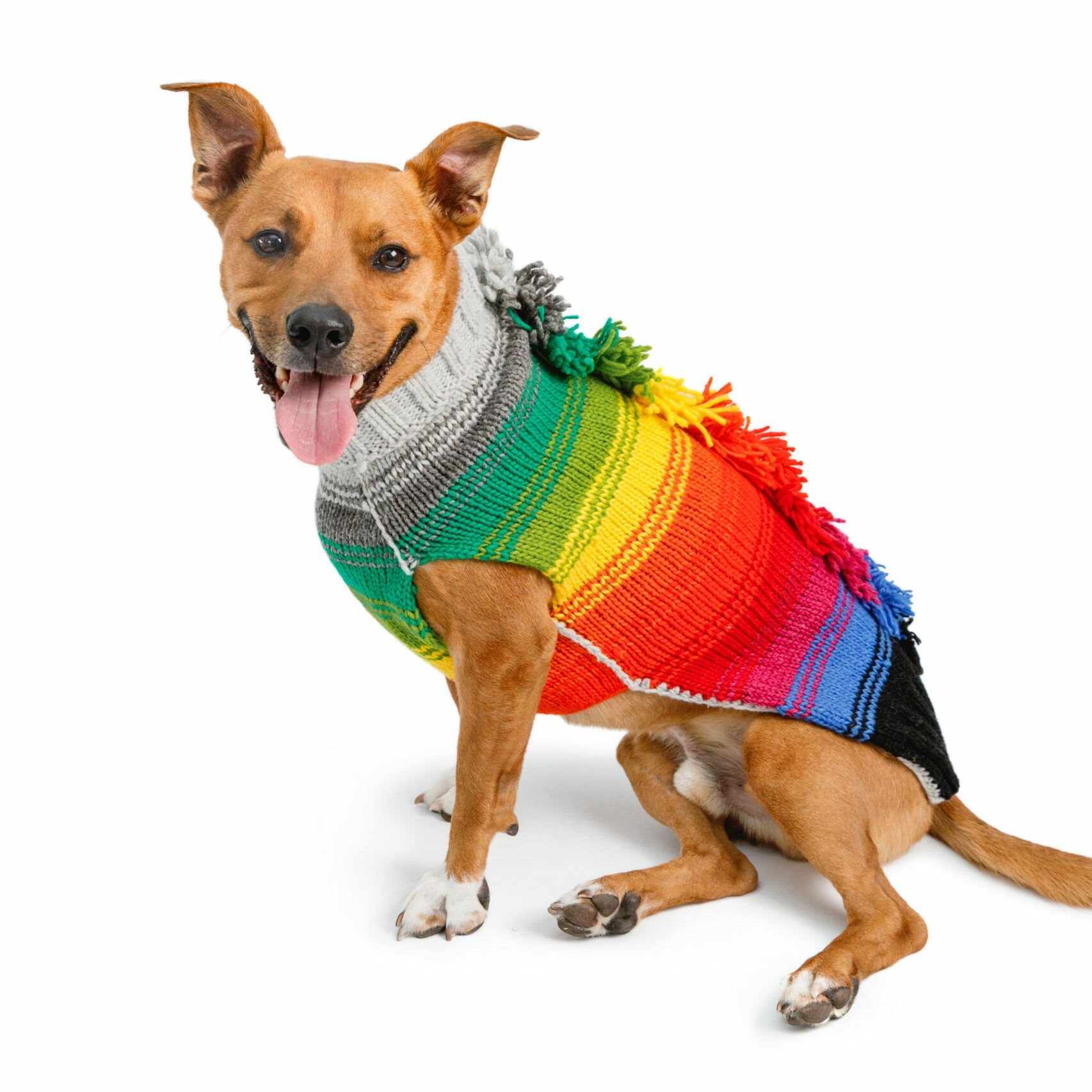 Chilly Dog Rainbow Mohawk Wool Dog Sweater