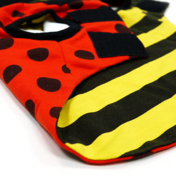 DOGO Ladybug Bumblebee Reversible Dog Hoodie