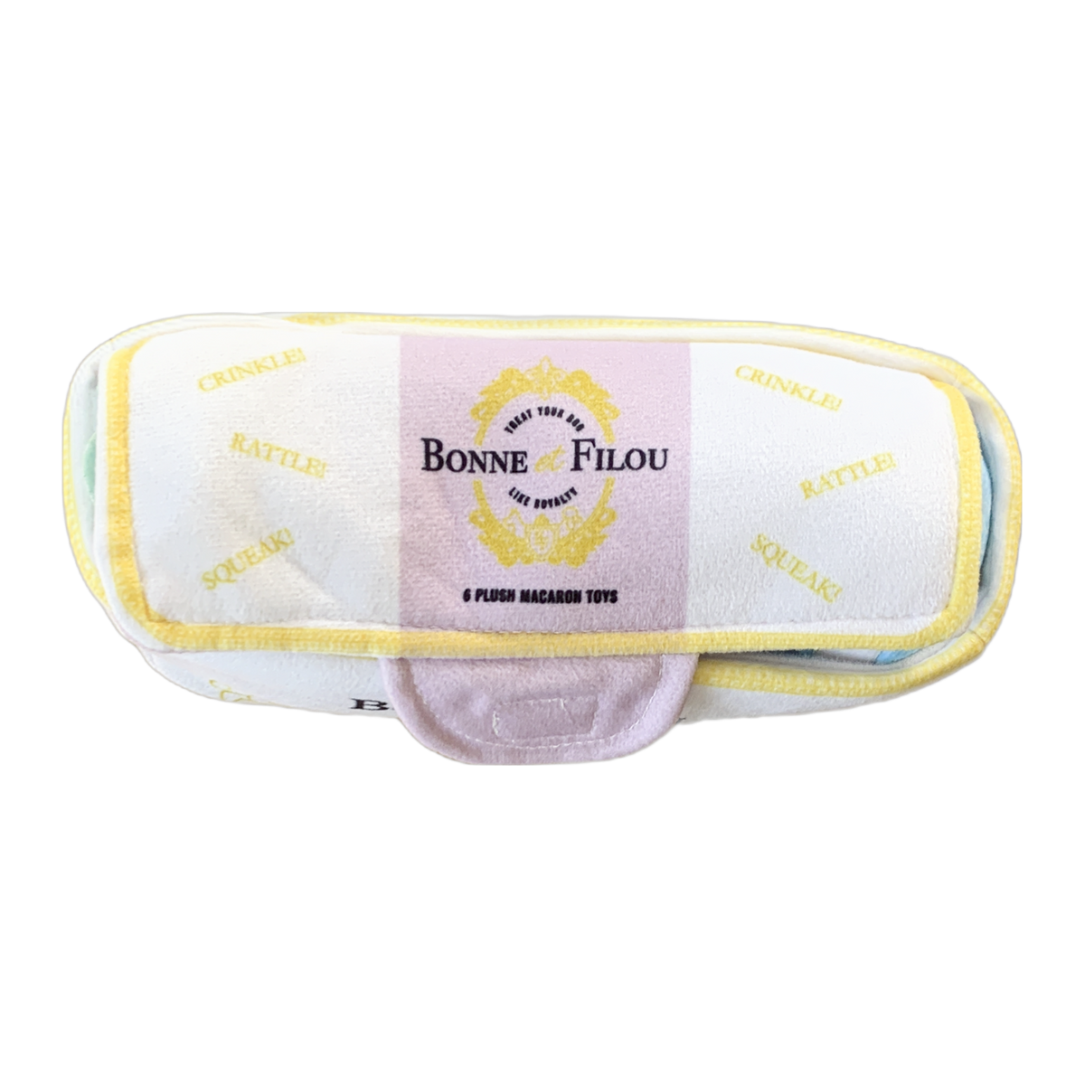 Bonne et Filou – Plush Macaron Squeaky Dog Toy Set