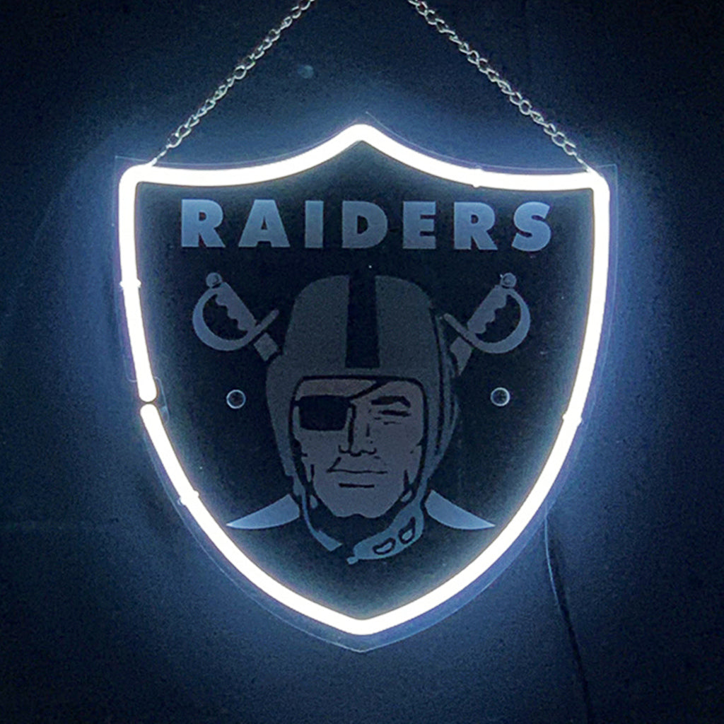 Las Vegas Raiders Acrylic Logo Real Glass Neon Sign