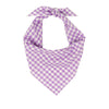 Lavender | Purple Gingham Tie Dog Bandana