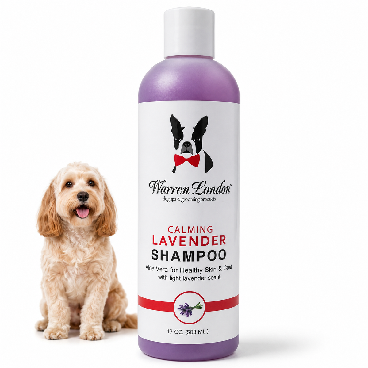 Calming Lavender Dog Shampoo w/Aloe Vera & Essential Oils | HT Animal Supply